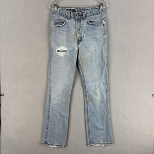 Vintage Levis 517 Jeans Mens 29x31 Light Wash Bootcut Made USA Orange Tab 90s